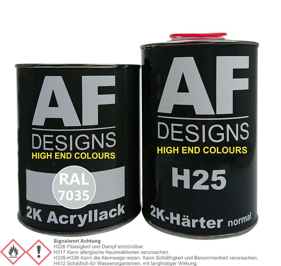 2K Lack Set RAL 7035 LICHTGRAU glänzend matt Holz Maschinen Industrielack LKW NF - Bild 1 von 2