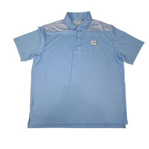 Columbia Golf North Carolina Tar Heels Blue Striped Polo Shirt Men's 2XL - Picture 1 of 7