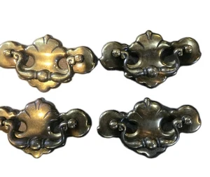 Lot Of 4 Vintage Keeler Brass Co Small Brass Drawer Pulls Centers - Picture 1 of 4