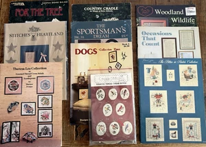 VTG Lot of 10 Needlepoint/Crosstitch Pattern Books Dogs Wildlife Asian Ocassions - Picture 1 of 13