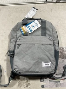 Solo New York Claim 15.6" Laptop Backpack Heathered Gray Polyester (UBN760-10) - Zdjęcie 1 z 4