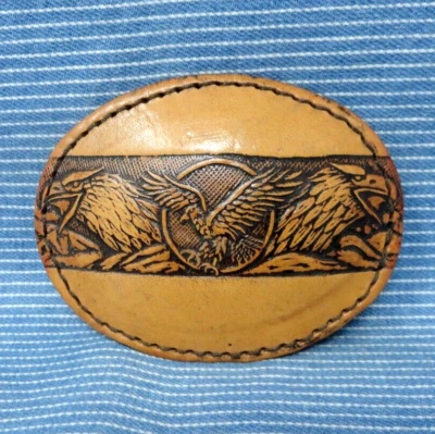 Western Eagles Cinturón Hebilla Cuero Western Motociclista Vaquera Vaquera De Colección Años 80 .GTA150 Foto 1 de 4