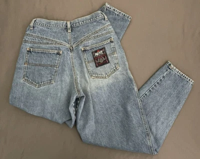 Pantalones de mezclilla Zena vintage tiro alto para mujer 10 medianos bolsillos grandes Foto 1 de 4