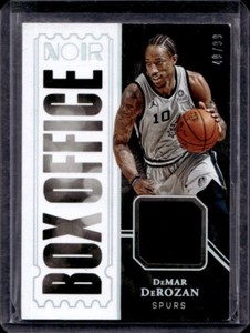 Demar Derozan Relic #40/99 2020-21 Panini Noir Basketball Card Bulls