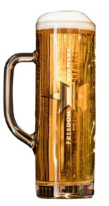 FREEDOM BREWERY TALL TANKARD HALF PINT GLASS HEAVY BASE MANCAVE CHRISTMAS GIFT - Picture 1 of 14