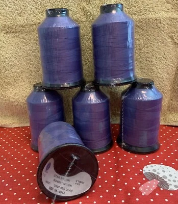 Coats Emb Thread Bonded Nylon Crushed Lilac NEW Lot Of 6 See Label For Info - Image 1 of 4