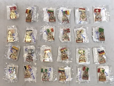 1994 FIFA World Cup USA Coca Cola Stryker Dog Flag 24 Pins Complete set. Sealed - Image 1 of 3