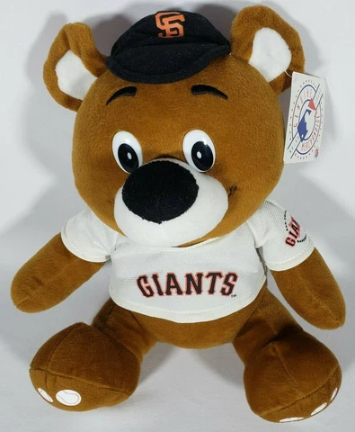 MLB 12" SF Giants Logo Plush Stuffed Bear Toy Doll Genuine Major League Baseball Cover