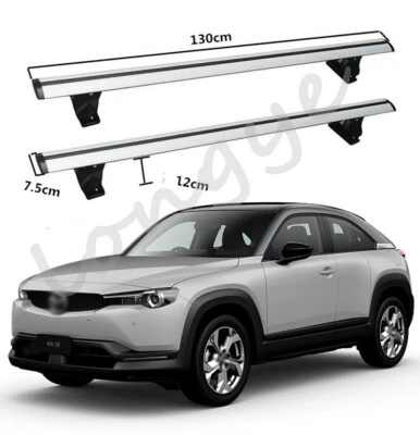 2PCS Cross bar Crossbar Carrier Fits for Mazda MX-30 2020-2023 Without Roof Rack - Image 1 of 4