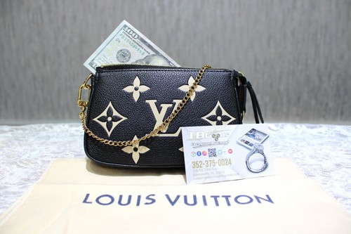 LOUIS VUITTON（LV） Louis Vuitton Mini Pochette Bicolore Monogramma Empreinte Pelle M80732 + Certificato di autenticità