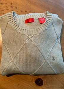 NEW BEIGE COTTON CREW NECK BY IZOD Men's SIZE L Preppy Y2K Golf - Picture 1 of 3