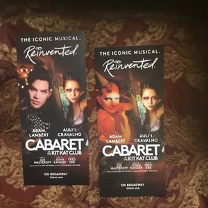 CABARET AT THE KIT KAT CLUB Iconic Musical Reinventd ADAM LAMBERT Broadway FLYER - Picture 1 of 2