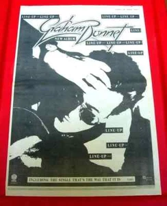 Graham Bonnet Line Up Vintage ORIGINAL 1981 Press/Magazine ADVERT Poster-Size - Imagen 1 de 3