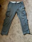 Matchstick Cargo Pants Men's 38x30 Olive Green Military Paratrooper Pockets