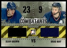 2013-14 In The Game Enforcers Combatants Jersey Duals Sean Brown/Brad May #C-25