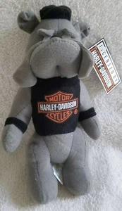 Harley Davidson Hog ~ Faux Leather Vest, Wristbands ~ 9 in ~ 1993 ~ Vintage - Picture 1 of 5
