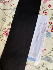 Stoffrest Patchwork Nähen Bastelstoff schwarz Polycotton 64x10cm - Bild 1 von 1