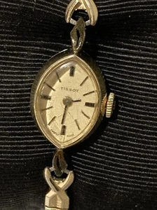 Vintage Swiss Tissot 10K RG Bezel Ladies Wrist Watch 17 jewel - Picture 1 of 7