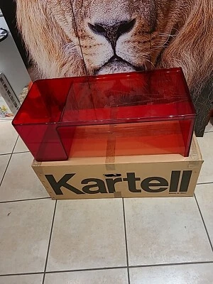 Table Basse Kartell Usame Par Patricia Urquiola Plexiglas Rouge Rare  - Photo 1/4