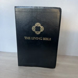 The Living Bible Tyndale 1980 Red Letter Concordance Black Leather - Bild 1 von 6