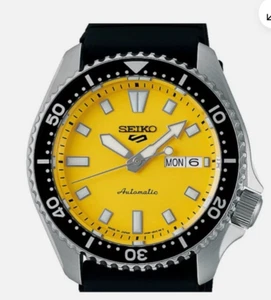 Seiko 5 Five Sports SRPL87 SKX Automatik Uhr 100m gelbes Zifferblatt Made in Japan - Bild 1 von 7