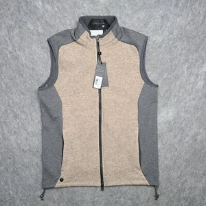 NEW Greyson Hybrid Vest Sequoia Lux Full Zip Mens S Beige Performance Wool Blend - Picture 1 of 8