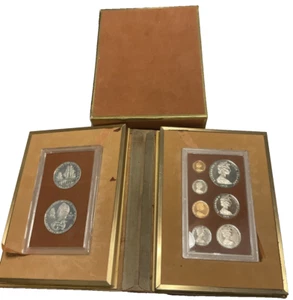 1973 Cook Islands 9 Coin Proof Set with .925 1,8 oz ASW in OGP w/ "Dong" Dollar - Bild 1 von 12