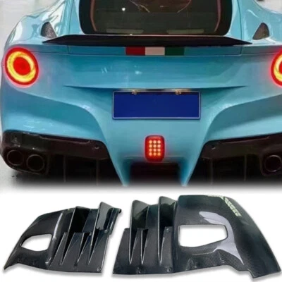 Lábio divisor de para-choque traseiro de fibra de carbono para Ferrari F12 Berlinetta DMC Style 13-17 - Imagem 1 de 4