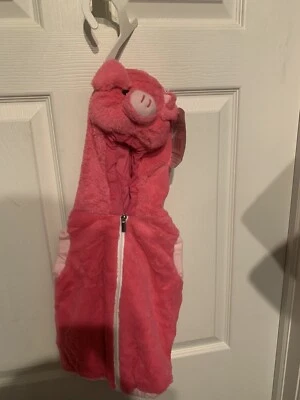 NWT Chrisha Playful Plush Pink Pig Vest Toddler Size Size 18-36 Months - Image 1 of 4