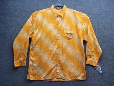Vintage Mecca Geometric Button Up Shirt Mens 2XL Orange Yellow  Y2K  - Image 1 of 4