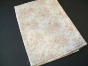 Vintage Tan Floral Calico Fabric Remnant Cotton Sewing Quilting DIY Crafts 1yd+ - Picture 1 of 2