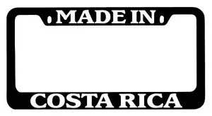 Black METAL License Plate Frame Made In Costa Rica Auto Accessory 2003 - Foto 1 di 1