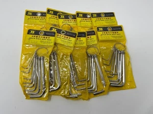 Hex Key Allen Wrench Set on a Ring (10 sets per order) - Picture 1 of 2