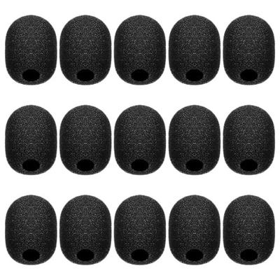 15 Pack Microphone Covers Foam Headset Microphone Windscreen Foam Cover for  - Image 1 of 4