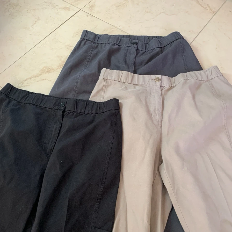 Eileen Fisher Lot Of 3 Elastic Waist Hemp Pants Women's Size Medium EUC - Image 1 of 4