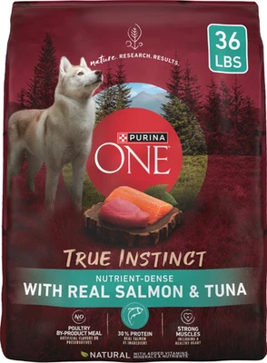 Purina ONE True Instinct High Protein Real Salmon & Tuna Dry Dog Food, 33 lb - Image 1 of 4