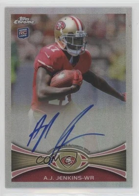 2012 Topps Chrome Refractor Rookie Auto /178 AJ Jenkins #156 Auto RC - Image 1 of 2