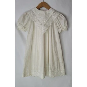 Allison Ann- Vintage Girl's white Dress with Lace embroidery- size 6x - Picture 1 of 9