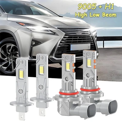 Para Lexus LX470 1998-2007 Combo 9005 y H1 Faro Alto Bajo Blanco Bombilla LED Foto 1 de 4