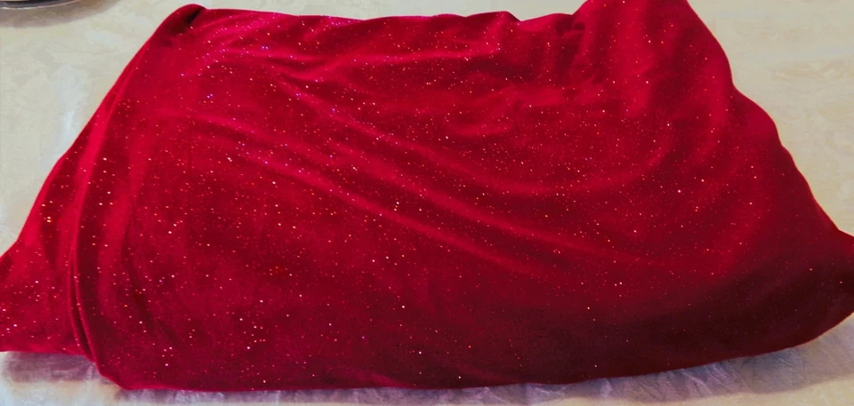 Jersey tejido elástico tejido brillante rojo de 6 yardas 58-60 de ancho elegante Foto 1 de 2