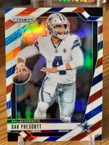 Dak Prescott 2024 Panini Prizm Football Red White Blue Prizm #73 Dallas Cowboys - Bild 1 von 2