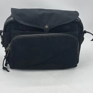Filson Rugged Twill Padded Computer Bag Black Brass Hardware 11070258 MSRP $625 - Picture 1 of 16