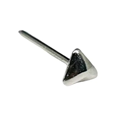 Borchia naso piramide 3 mm triangolo argento sterling 925 L spilla pieghevole... - Immagine 1 di 4