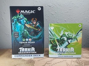 MtG Tarkir: Dragonstorm Commander Deck & Pre Release Temur Roar TEMUR 💚  - Picture 1 of 6