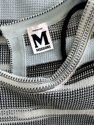 Vestido Vaina M Missoni Negro Azul Tejido IT 48 US 12 Foto 1 de 4