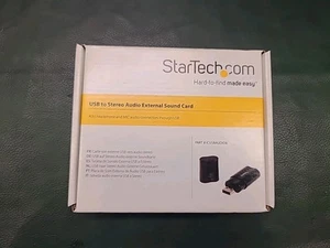 NEW Startech USB Sound Card, 3.5mm audio adapter to USB, External ICUSBAUDIOB - Afbeelding 1 van 2