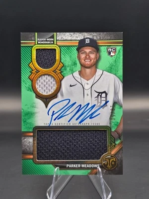 2024 TOPPS TRIPLE THREADS PARKER MEADOWS ROOKIE ON CARD AUTO TRIPLE PATCH RC/50 - Image 1 of 2