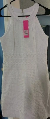 NWT Lilly Pulitzer White Ashlyn Shift Dress Size 2 Eyelet Perfect! New With Tags - Image 1 of 4