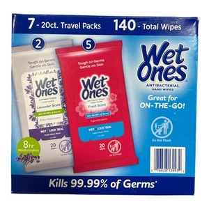 Wet Ones Antibacterial Hand Wipes, Lavender & Fresh Scent, 7 - 20ct. Packs - Picture 1 of 2