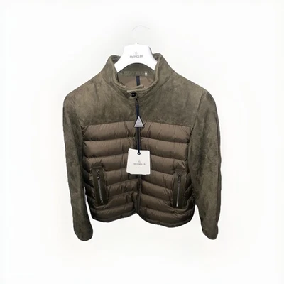 Moncler Monviso Giubbotto Suede Down Men's Jacket Size 1 - Image 1 of 4